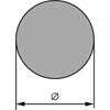 Profil ronde en caoutchouc mousse 7mm gris